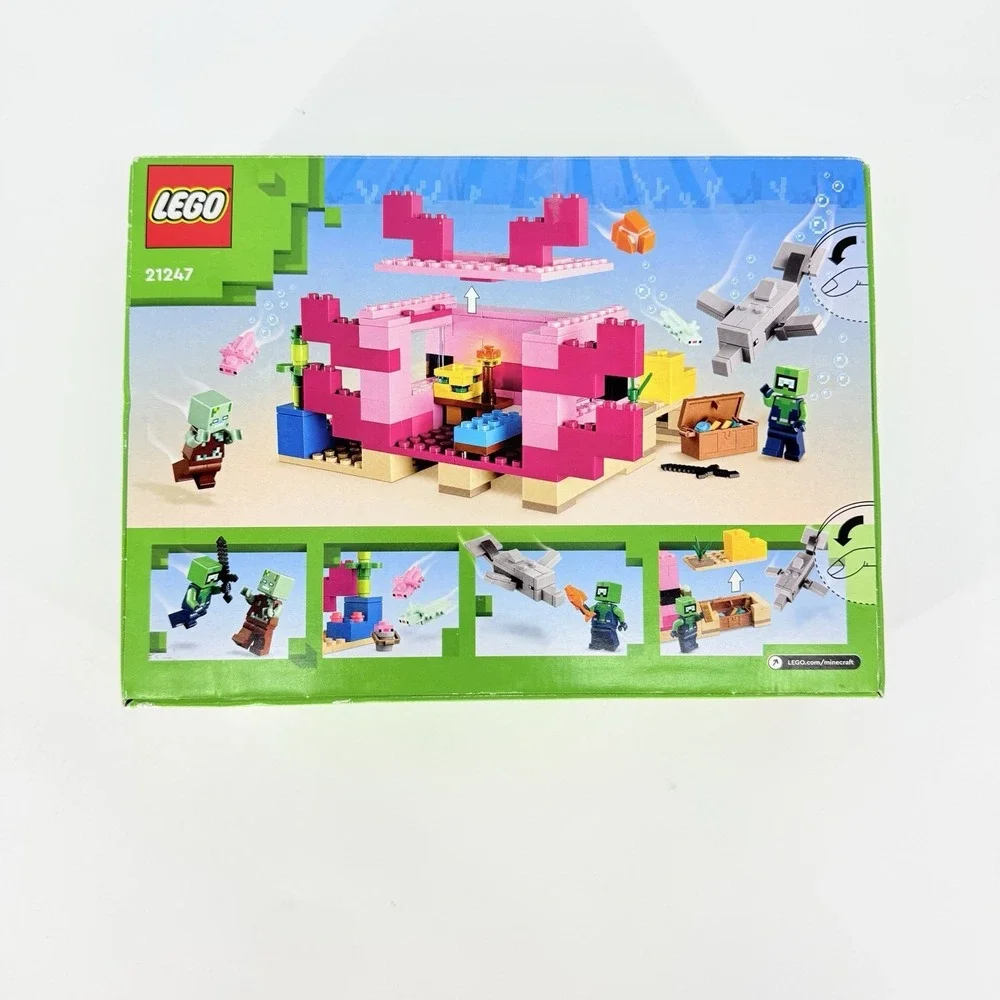 LEGO Minecraft The Axolotl House 21247 Retired New Sealed Damaged Box 242 Pcs